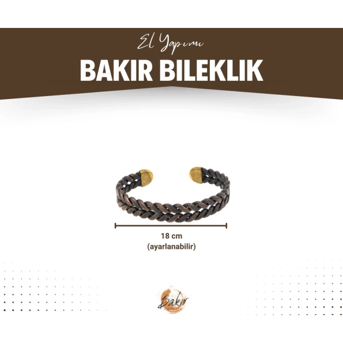 Bakır Bileklik Daphne Oksit Renk