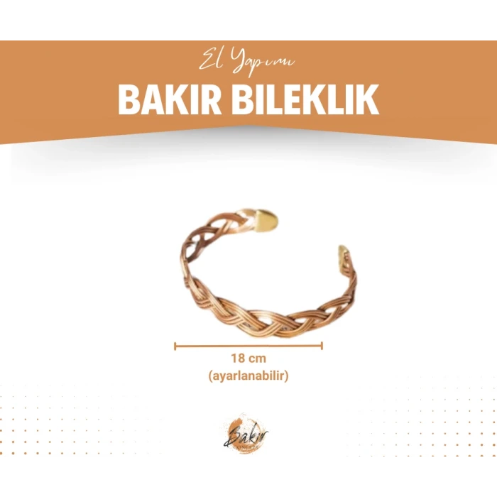 Bakır Bileklik Freesia Mat Bakır Renk