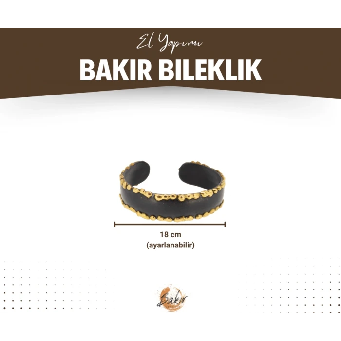 Bakır Bileklik Oryza Oksit Renk