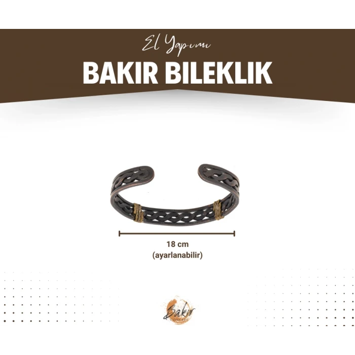 Bakır Bileklik Robinia Oksit Renk