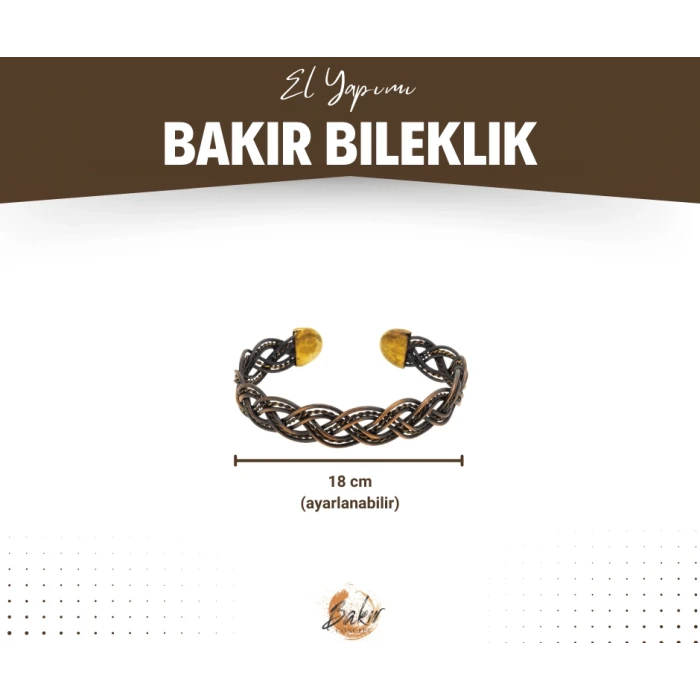 Bakır Bileklik Tilia Oksit Renk