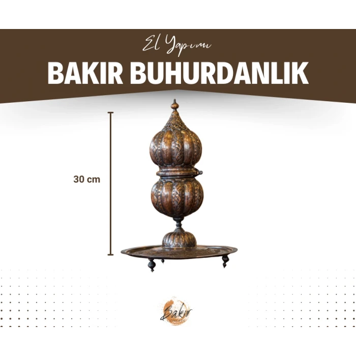 BAKIR BUHURDANLIK AJUR KESİM ÖZEL EL İŞÇİLİĞİ OKSİTLİ RENK