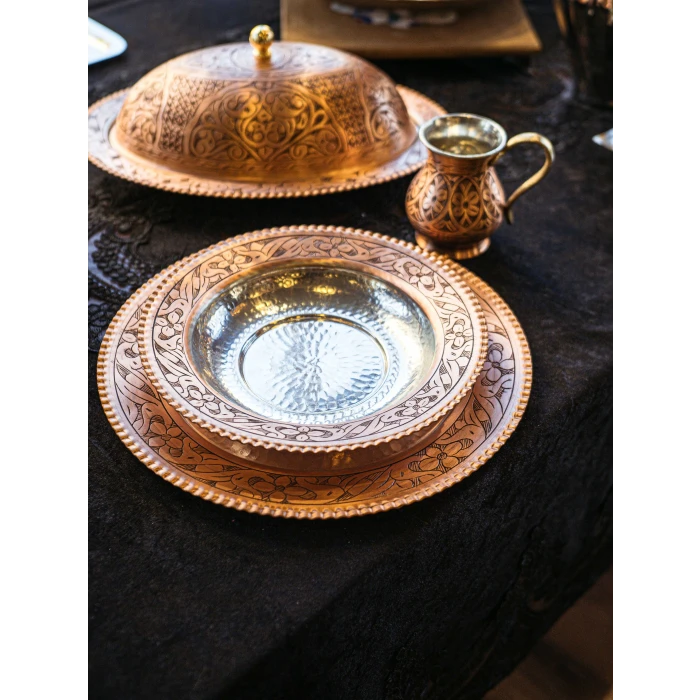 BAKIR SUPLA ÇEKİÇ DÖVME İŞLEMELİ MAT RENK