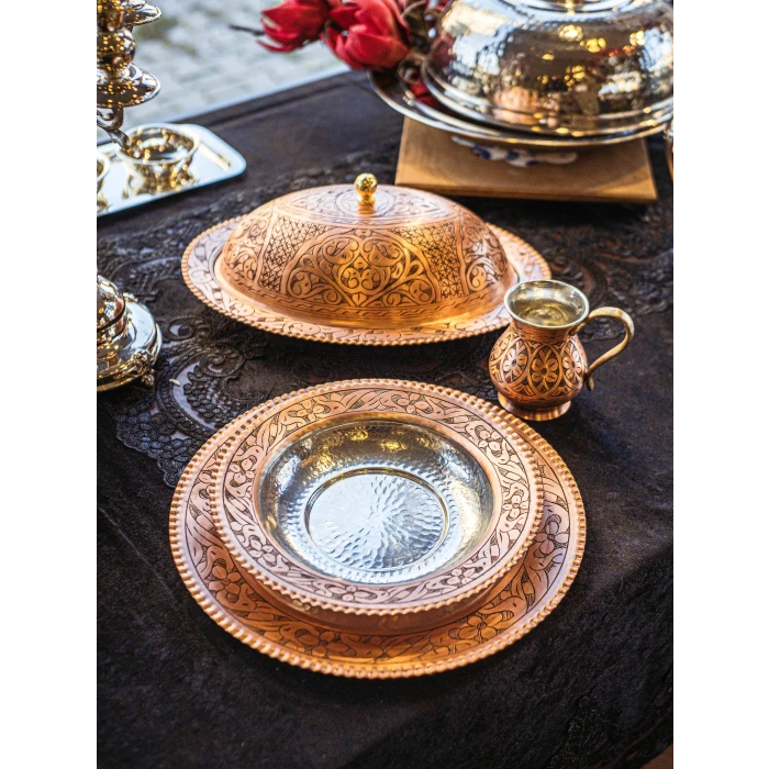 BAKIR SUPLA ÇEKİÇ DÖVME İŞLEMELİ MAT RENK