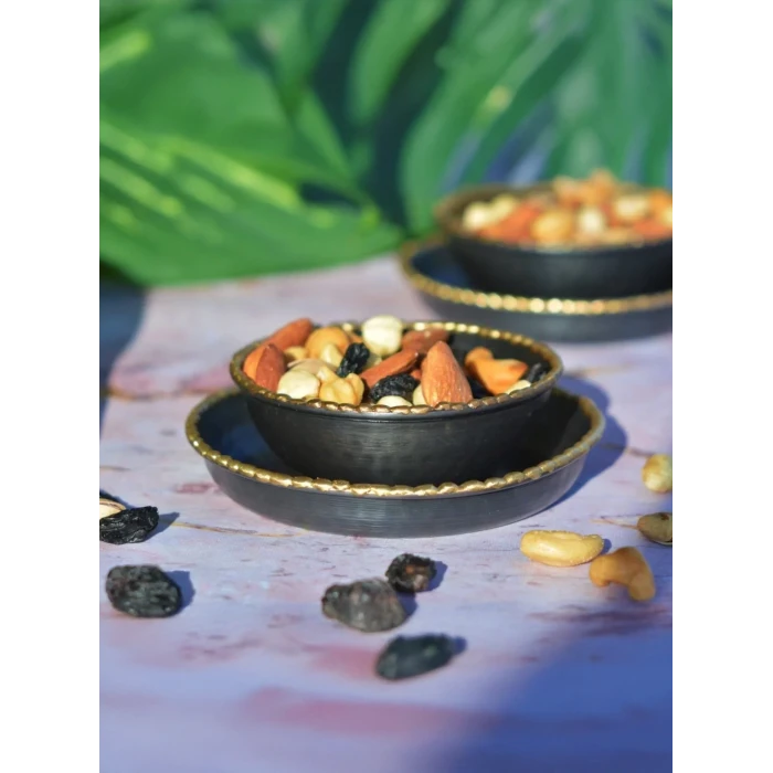 BAKIR ÇEREZLİK GOLD ERİTME DETAYLI TABAKLI 2Lİ (4 PARÇA)