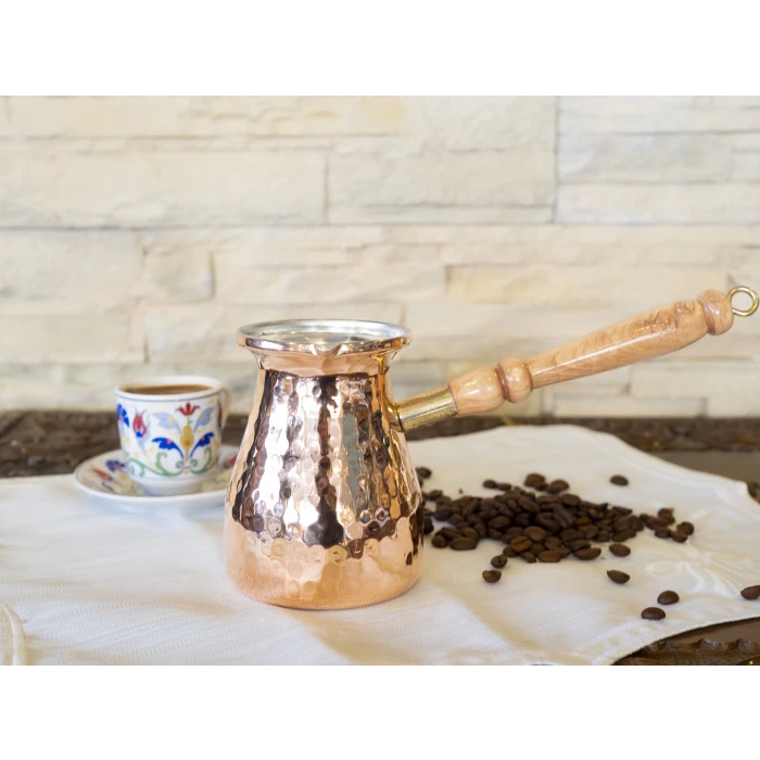 BAKIR CEZVE MODERN ÇEKİÇ DÖVME MODEL 2 KİŞİLİK