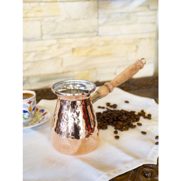 BAKIR CEZVE MODERN ÇEKİÇ DÖVME MODEL 4 KİŞİLİK