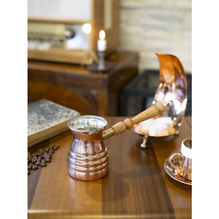 BAKIR CEZVE MODERN DİLİMLİ MODEL 4 KİŞİLİK