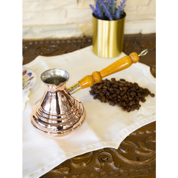 BAKIR CEZVE MODERN RUS DİLİMLİ MODEL  2 Lİ SET