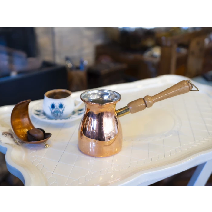 BAKIR CEZVE MODERN DÜZ MODEL 2 KİŞİLİK