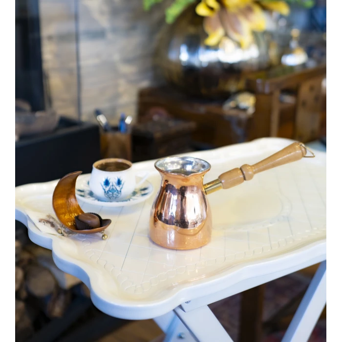 BAKIR CEZVE MODERN DÜZ MODEL 2 KİŞİLİK