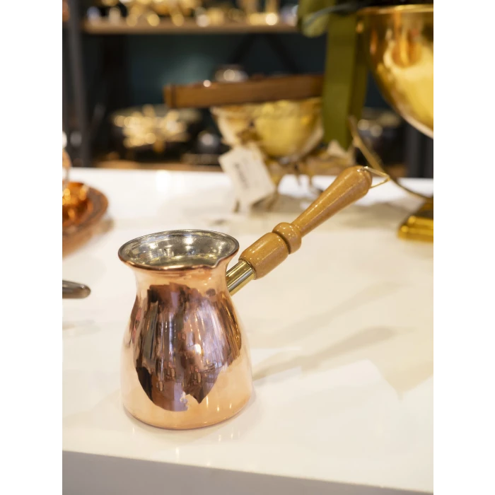 BAKIR CEZVE MODERN DÜZ MODEL 4 KİŞİLİK