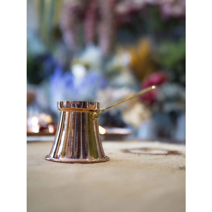 BAKIR CEZVE MODERN KONİK MODEL 2 KİŞİLİK