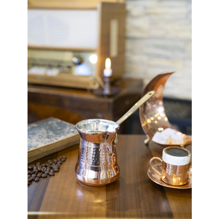 BAKIR CEZVE MODEL TASARIM EKSTRA KALIN 5 KİŞİLİK