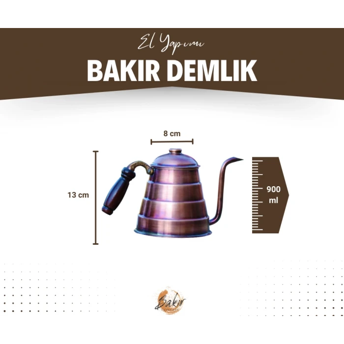BAKIR DEMLİK DİLİMLİ MODEL OKSİTLİ RENK