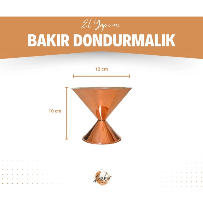 BAKIR DONDURMALIK DİLİMLİ MODEL PARLAK BAKIR RENK