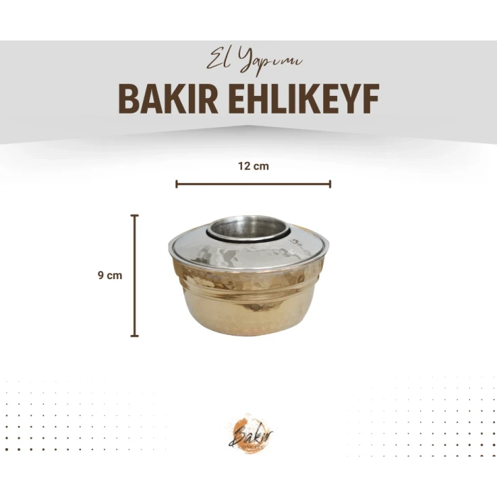 Bakır Ehlikeyf Kapaklı Gümüş Renk