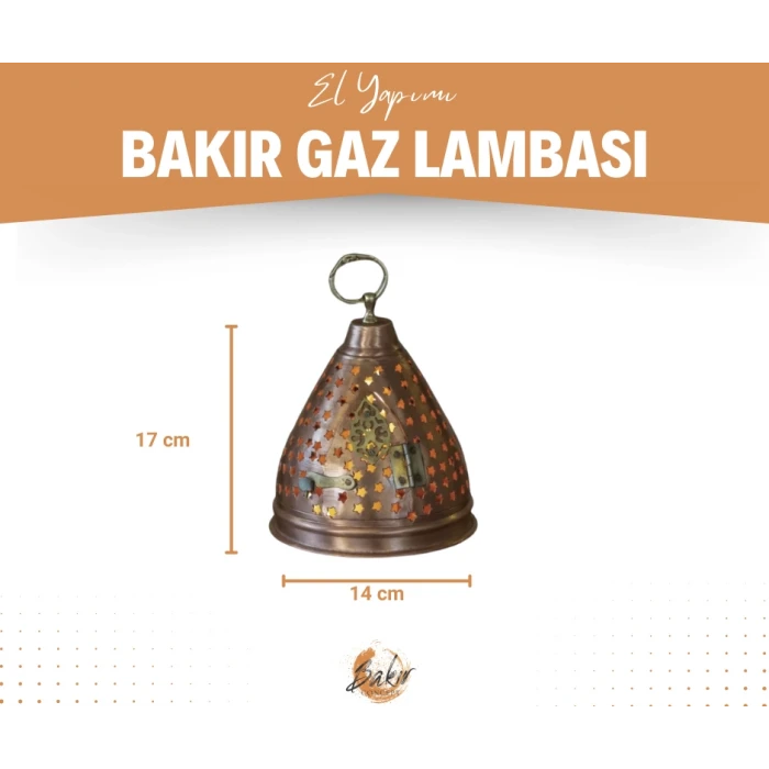 BAKIR FENER YILDIZ KESİM KUBBELİ MODEL (MAT BAKIR)