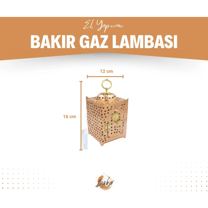 Bakır Fener Yıldız Kesim Model Mat Bakır Renk