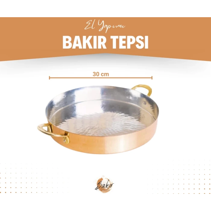 BAKIR FIRIN TEPSİSİ MODERN KULPLU MODEL