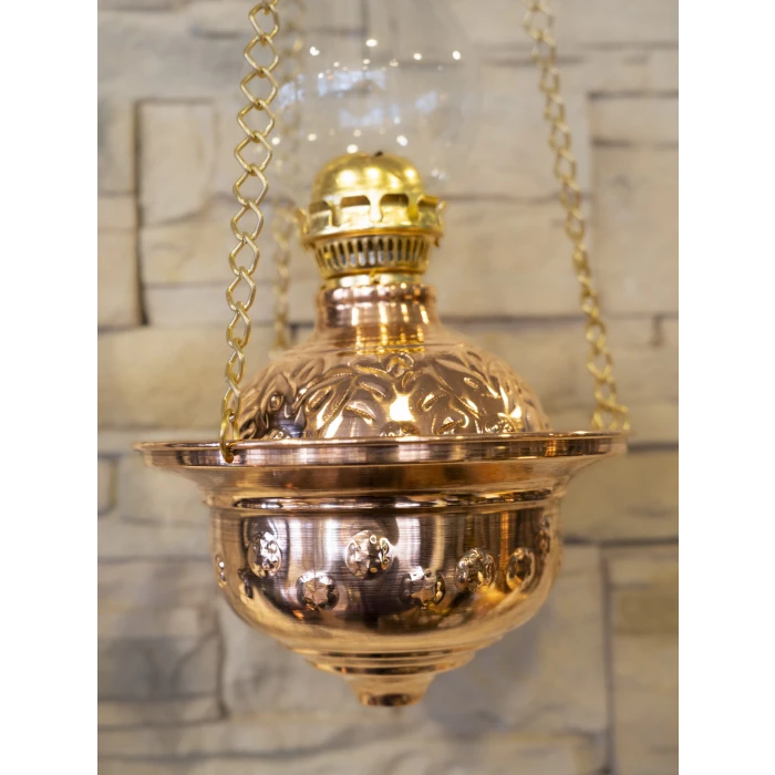 BAKIR GAZ LAMBASI ZİNCİRLİ MODEL BÜYÜK BOY