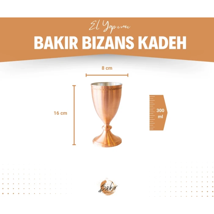 BAKIR KADEH-BARDAK BİZANS MODEL MAT RENK