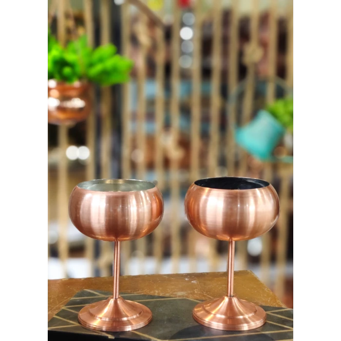 BAKIR KADEH LYKIA BALON MODEL MAT BAKIR RENK