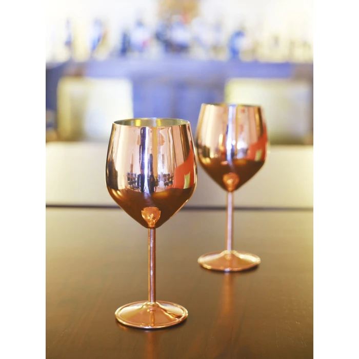 Bakır Kadeh Modern Model Parlak Bakır Renk