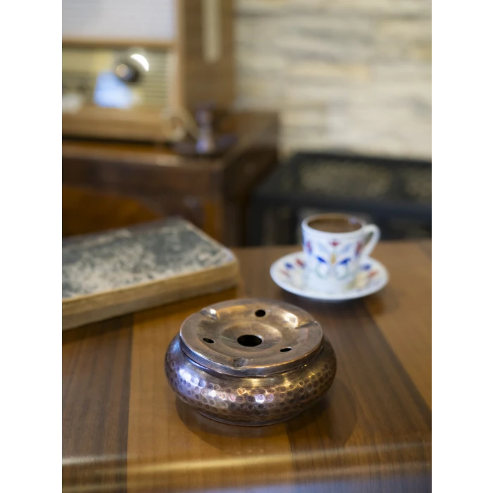 BAKIR KÜL TABLASI ÇEKİÇ DÖVMELİ OKSİT RENK