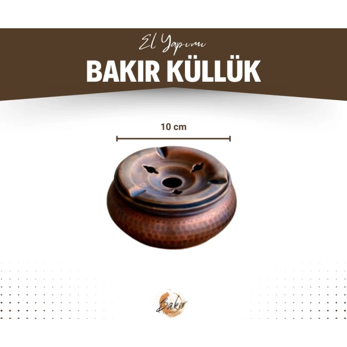 BAKIR KÜL TABLASI ÇEKİÇ DÖVMELİ OKSİT RENK