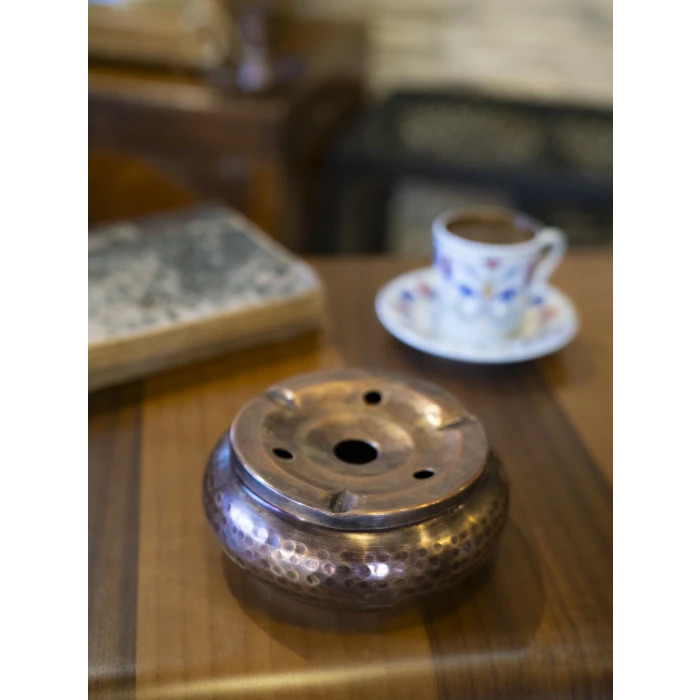 BAKIR KÜL TABLASI ÇEKİÇ DÖVMELİ OKSİT RENK