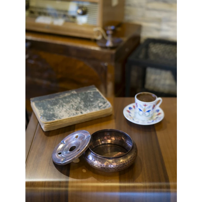 BAKIR KÜL TABLASI ÇEKİÇ DÖVMELİ OKSİT RENK