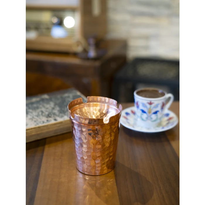 BAKIR KÜL TABLASI KOKUSUZ PARLAK RENK ÇEKİÇ DÖVME MODEL