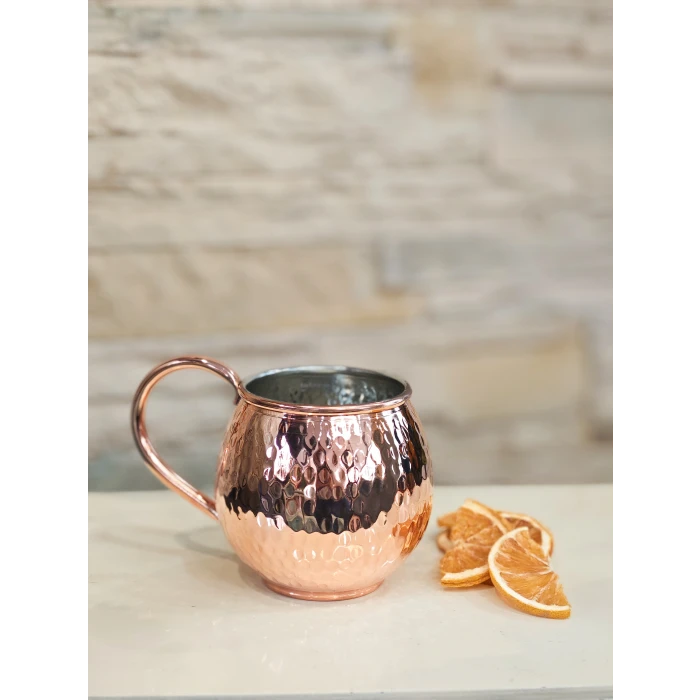 BAKIR KUPA BARDAK CHUBBY MULE MUG ÇEKİÇ DÖVME 2Lİ BARDAK