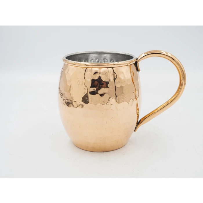 BAKIR KUPA BARDAK TOMBUL ÇEKİÇ DÖVME MODEL PARLAK BAKIR RENK (2Lİ)