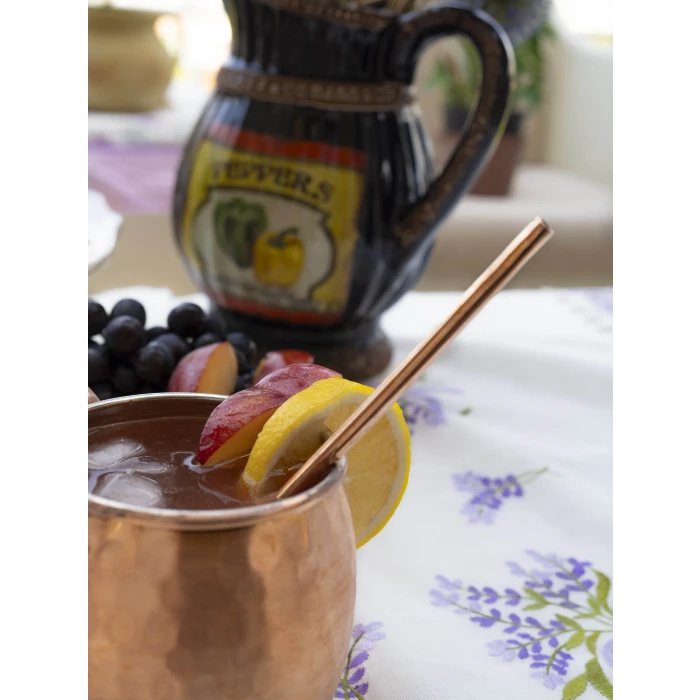 BAKIR KUPA BARDAK TOMBUL MODEL ÇEKİÇ DÖVME MAT BAKIR RENK (2Lİ)