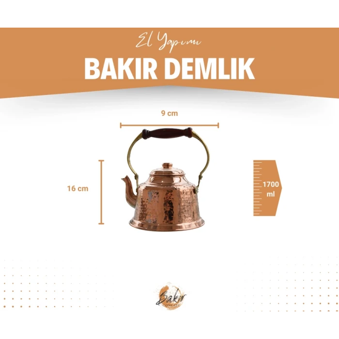 BAKIR DEMLİK MARAŞ MODEL BAKIR RENK