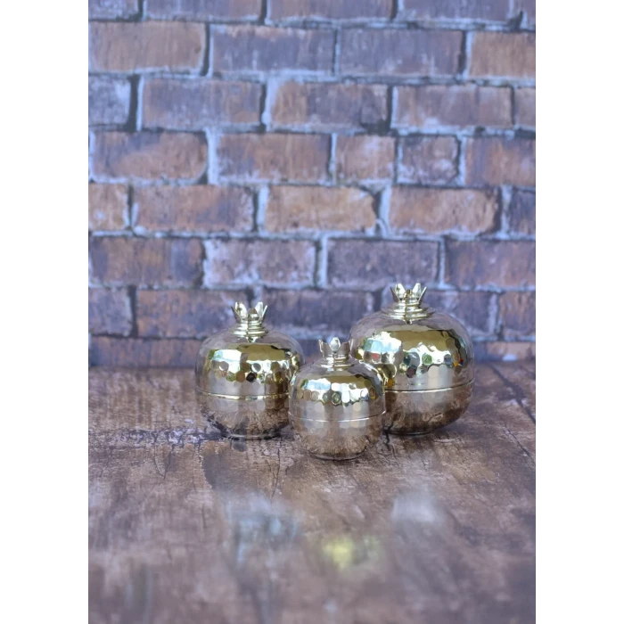 Bakır Nar Seti 3lü GÜMÜŞ RENK