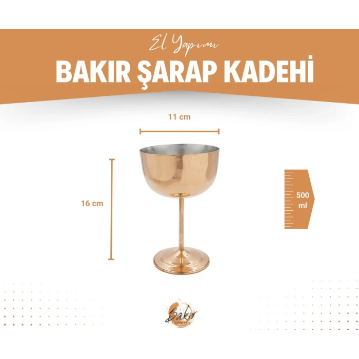BAKIR ŞARAP KADEH BAKIR RENK