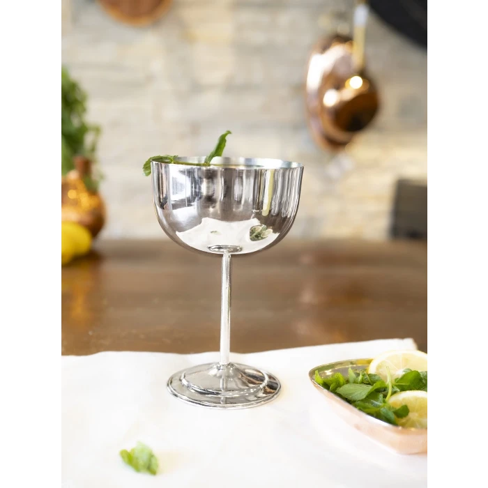 BAKIR ŞARAP KADEHİ GÜMÜŞ RENK