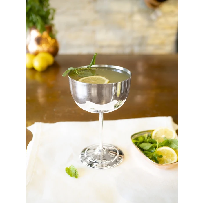 BAKIR ŞARAP KADEHİ GÜMÜŞ RENK