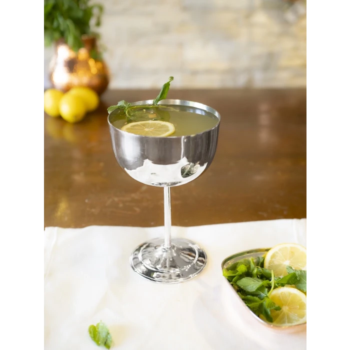 BAKIR ŞARAP KADEHİ GÜMÜŞ RENK