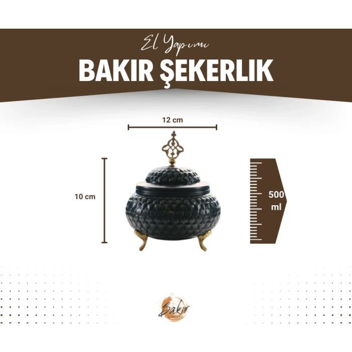 BAKIR ŞEKERLİK PETEKLİ MODEL SİYAH OKSİT