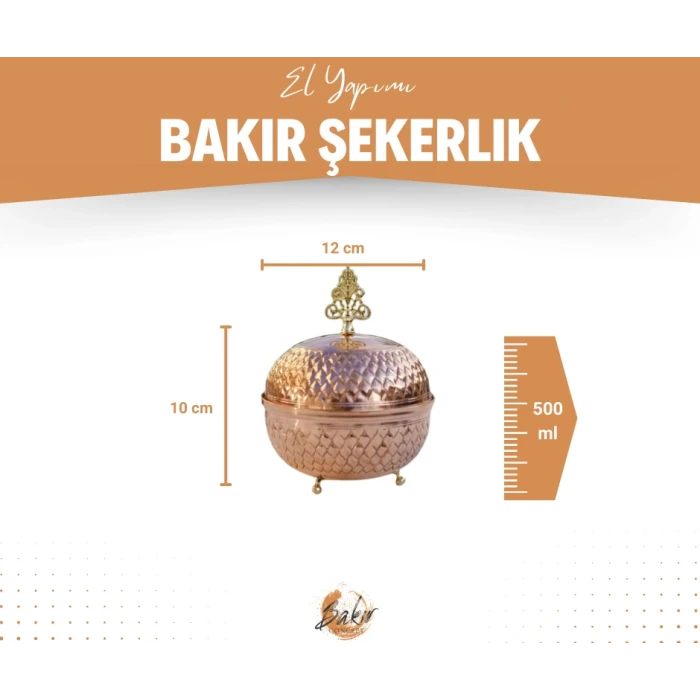 BAKIR ŞEKERLİK PETEKLİ YUVARLAK MODEL PARLAK