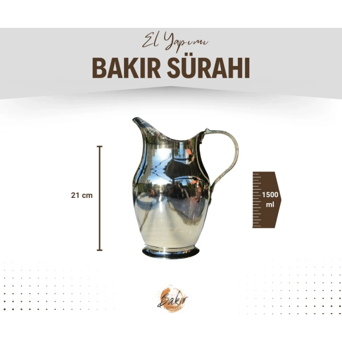 BAKIR SÜRAHİ ANTALYA MODEL GÜMÜŞ RENK