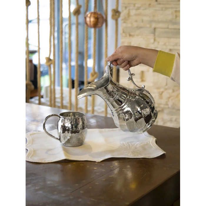 BAKIR SÜRAHİ ANTEP MODEL GÜMÜŞ RENK