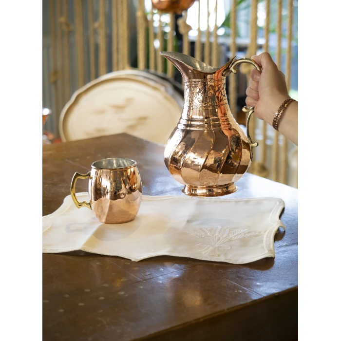 BAKIR SÜRAHİ ANTEP MODEL BAKIR RENK