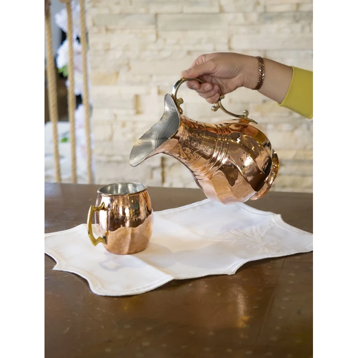 BAKIR SÜRAHİ ANTEP MODEL BAKIR RENK