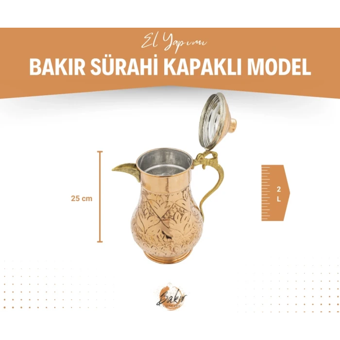 BAKIR SÜRAHİ DESENLİ MODEL BAKIR RENK