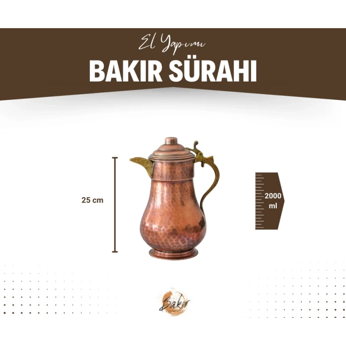 BAKIR SÜRAHİ KAPAKLI MODEL OKSİT RENK